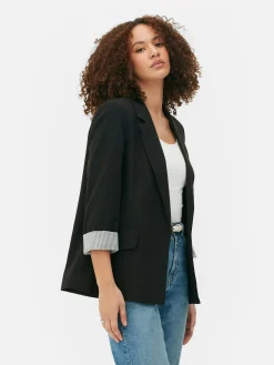 Blazer Corte Justo S/ Botões