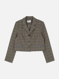 Blazer Curto Xadrez Rita Ora