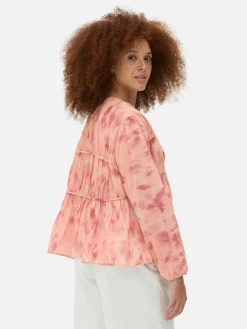 Blusa Franzida Voile Drapeada