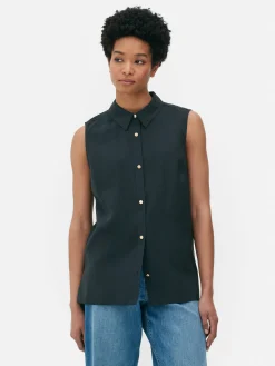 Blusa S/ Mangas Botões