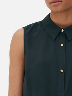 Blusa S/ Mangas Botões