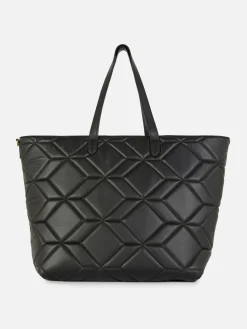 Bolsa Shopper Acolchoada Imitação Pele