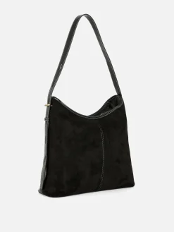 Bolsa Shopper Imitação Camurça Larga
