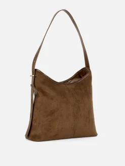 Bolsa Shopper Imitação Camurça Larga