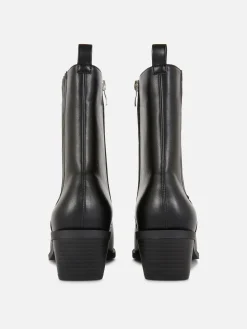 Botas Cowboy Imitação Pele