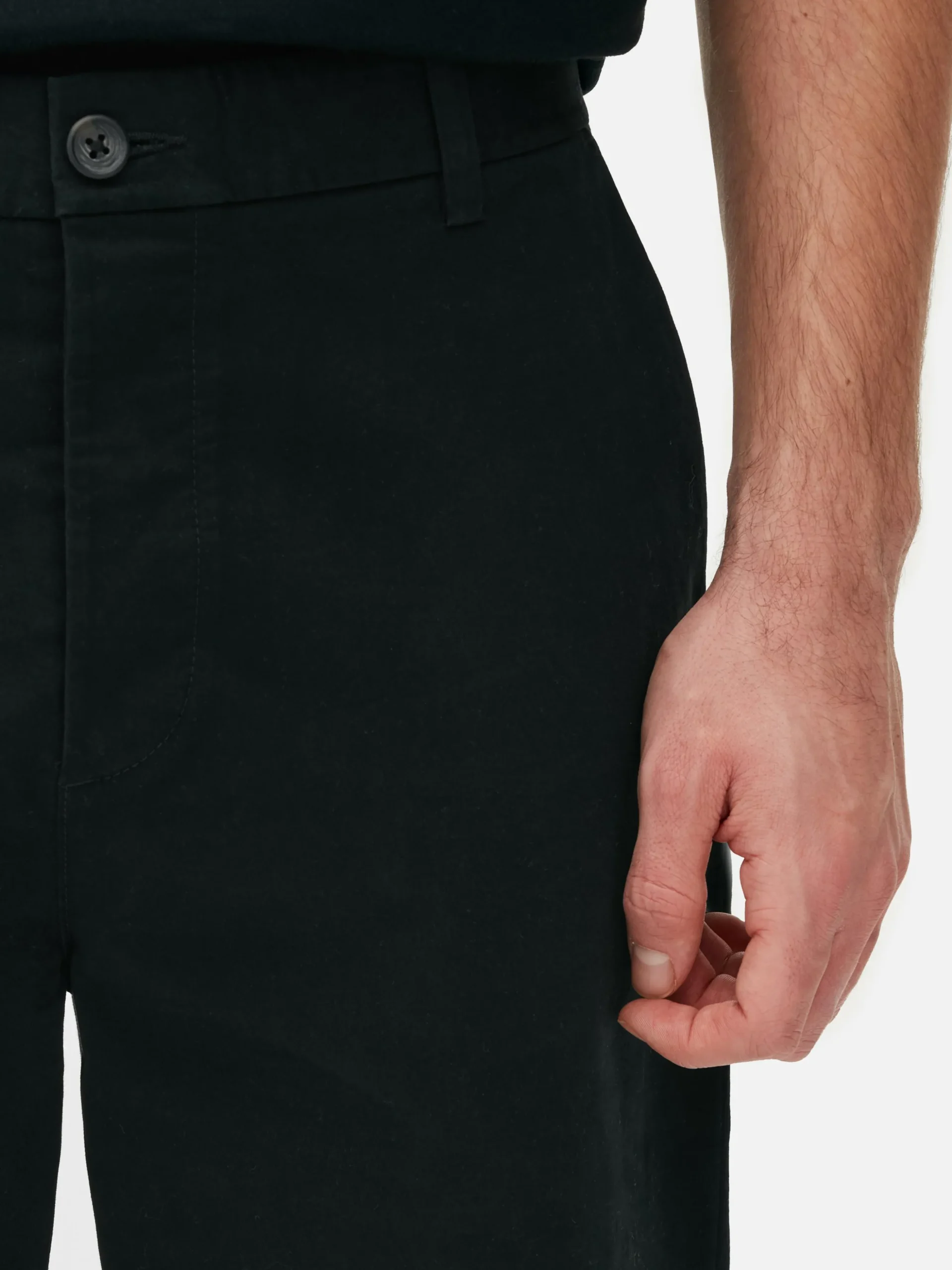 Calças Chino Corte Perna Direita