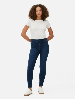 Calças Ganga Skinny Básicas Cintura Média