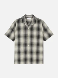 Camisa Manga Curta Xadrez Texturada