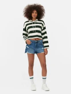 Camisola Capuz Malha Riscas