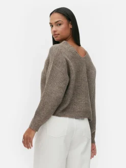 Camisola Decote V Malha