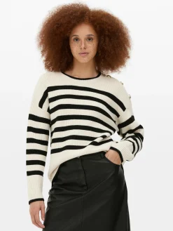 Camisola Gola Redonda Detalhe Botão