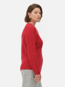 Camisola Gola Redonda Detalhe Botão