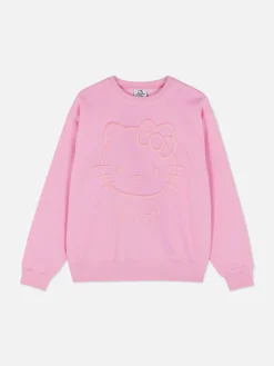 Camisola Gráfica Bordada Hello Kitty