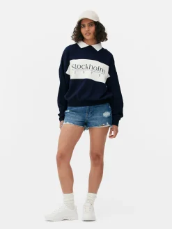 Camisola Gráfica Colarinho