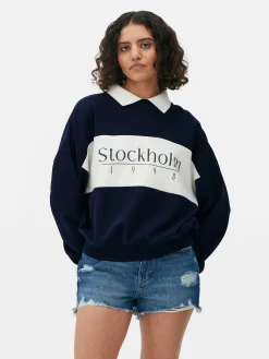Camisola Gráfica Colarinho