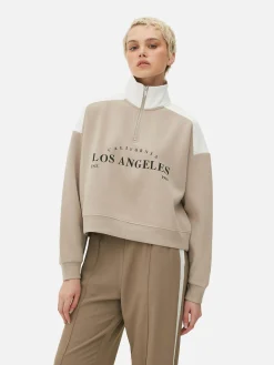 Camisola Gráfico Gola Funil