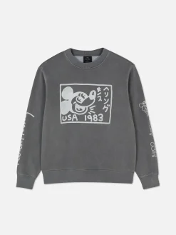 Camisola Lavagem ácida Disney Mickey Mouse X Keith Haring