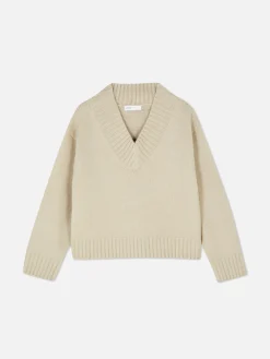 Camisola Malha Grossa Decote V