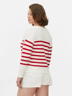 Camisola Manga Comprida Decote Barco