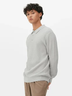 Camisola Polo Texturada