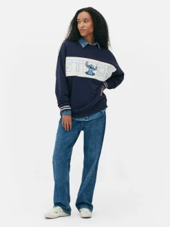 Camisola Texto Contrastante Disney Stitch