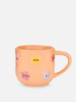 Caneca Relevo Floral