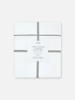 Conj. Capa Edredão Tamanho King Contraste Branco