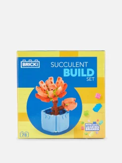 Conjunto Blocos Construção Planta Suculenta