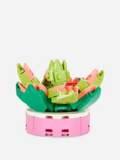 Conjunto Blocos Construção Planta Suculenta