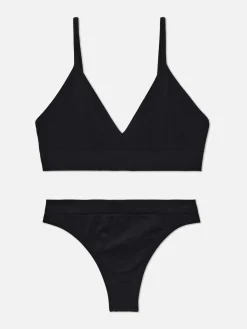 Conjunto Bralette Triângulo/tanga S/ Costuras