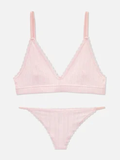 Conjunto Bralette Triângulo/tanga S/ Costuras