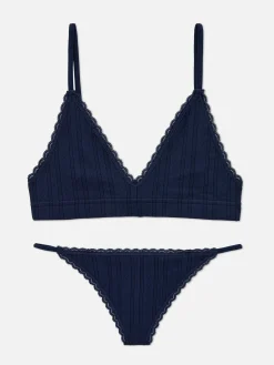 Conjunto Bralette Triângulo/tanga S/ Costuras