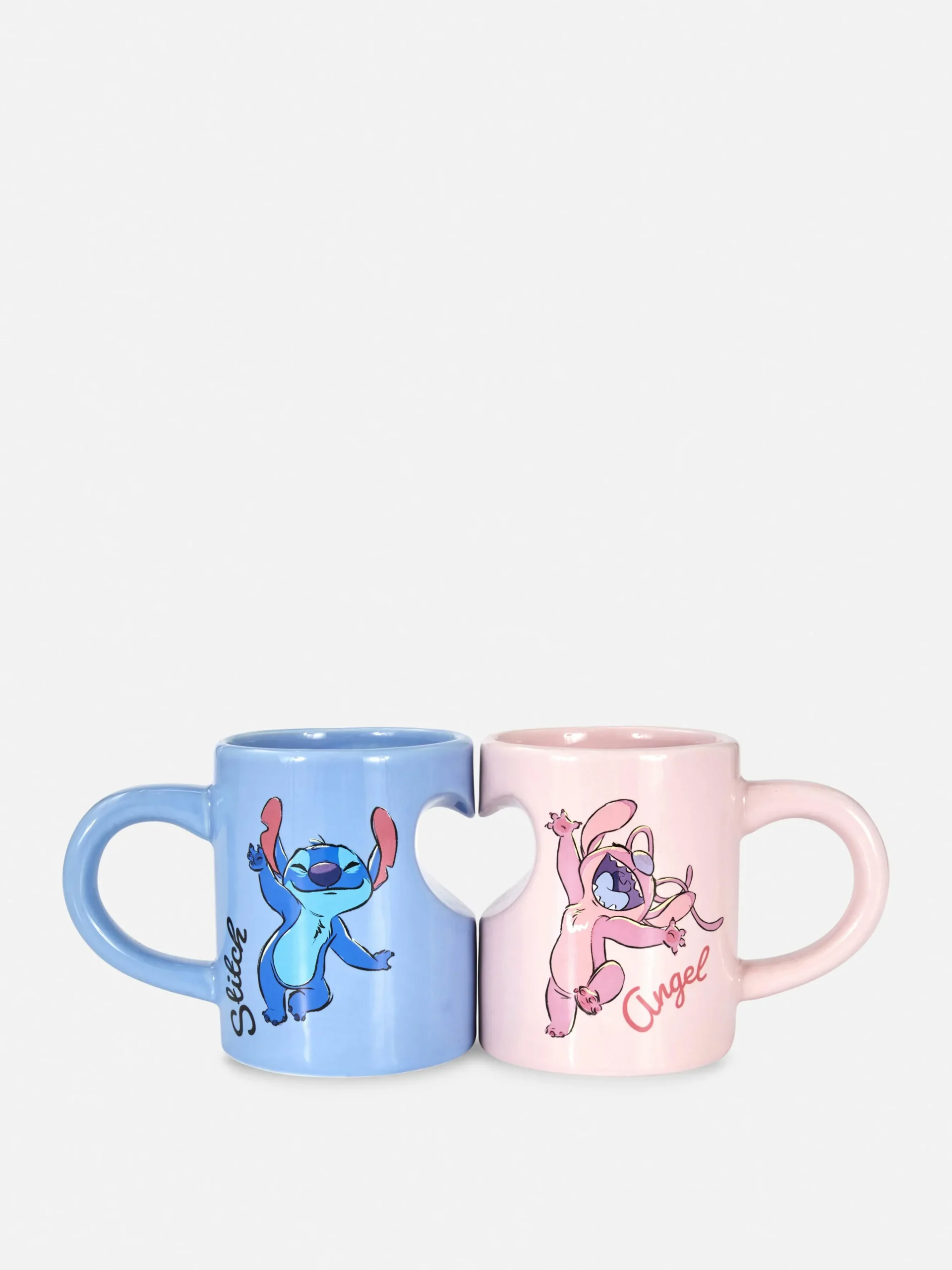 Conjunto Canecas Coração Disney Stitch & Angel