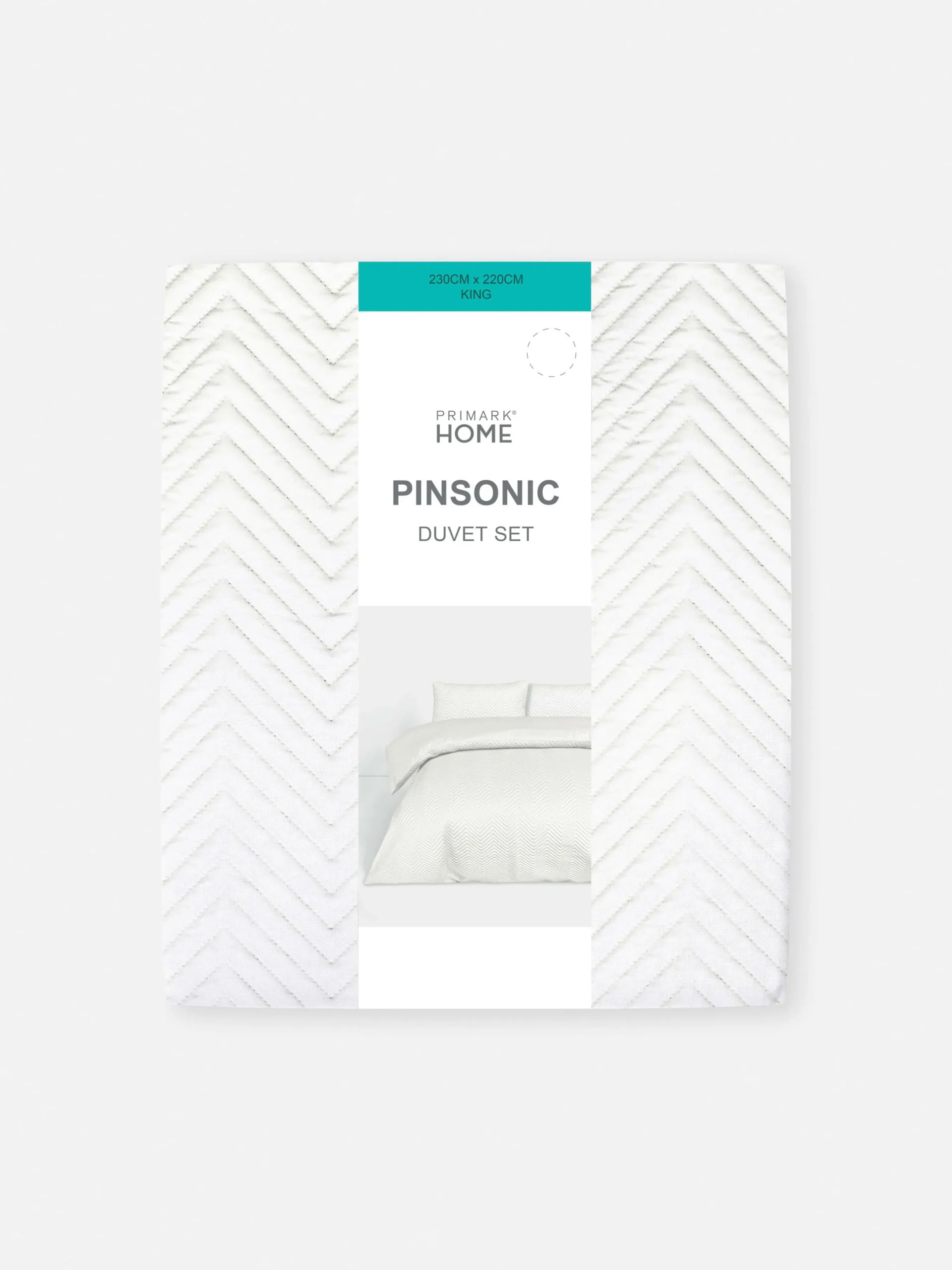 Conjunto Capa Edredão King Padrão Chevron Pinsonic