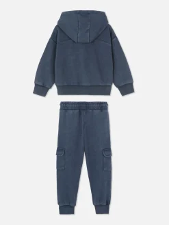 Conjunto Coordenado Casaco Capuz E Calças Treino Disney Stitch