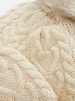 Conjunto Gorro/luvas S/dedos Malha Entrançada