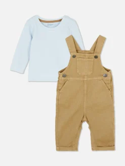 Conjunto T-shirt Manga Comprida/jardineiras