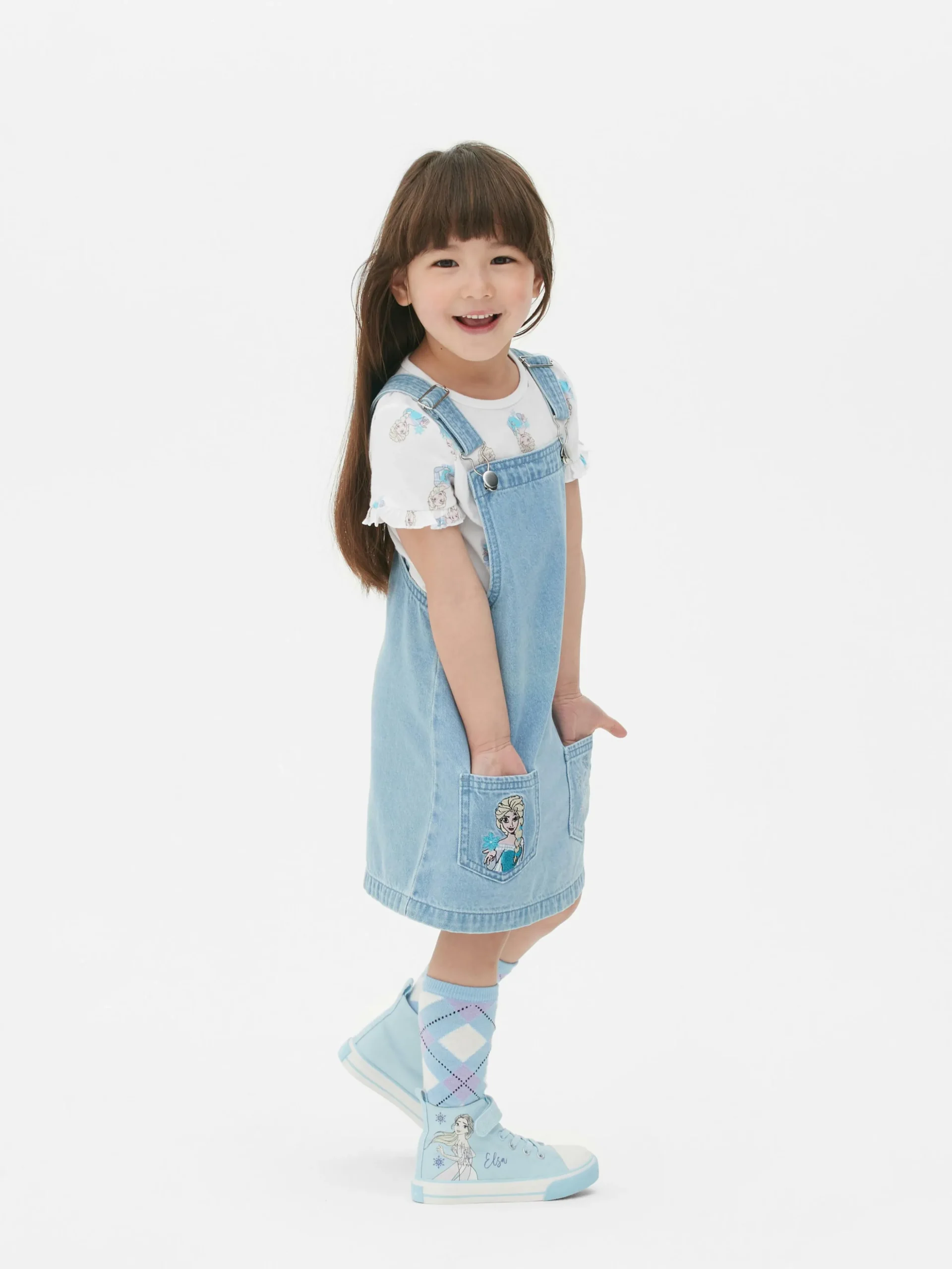 Conjunto Vestido Macacão E Camisa Frozen Da Disney