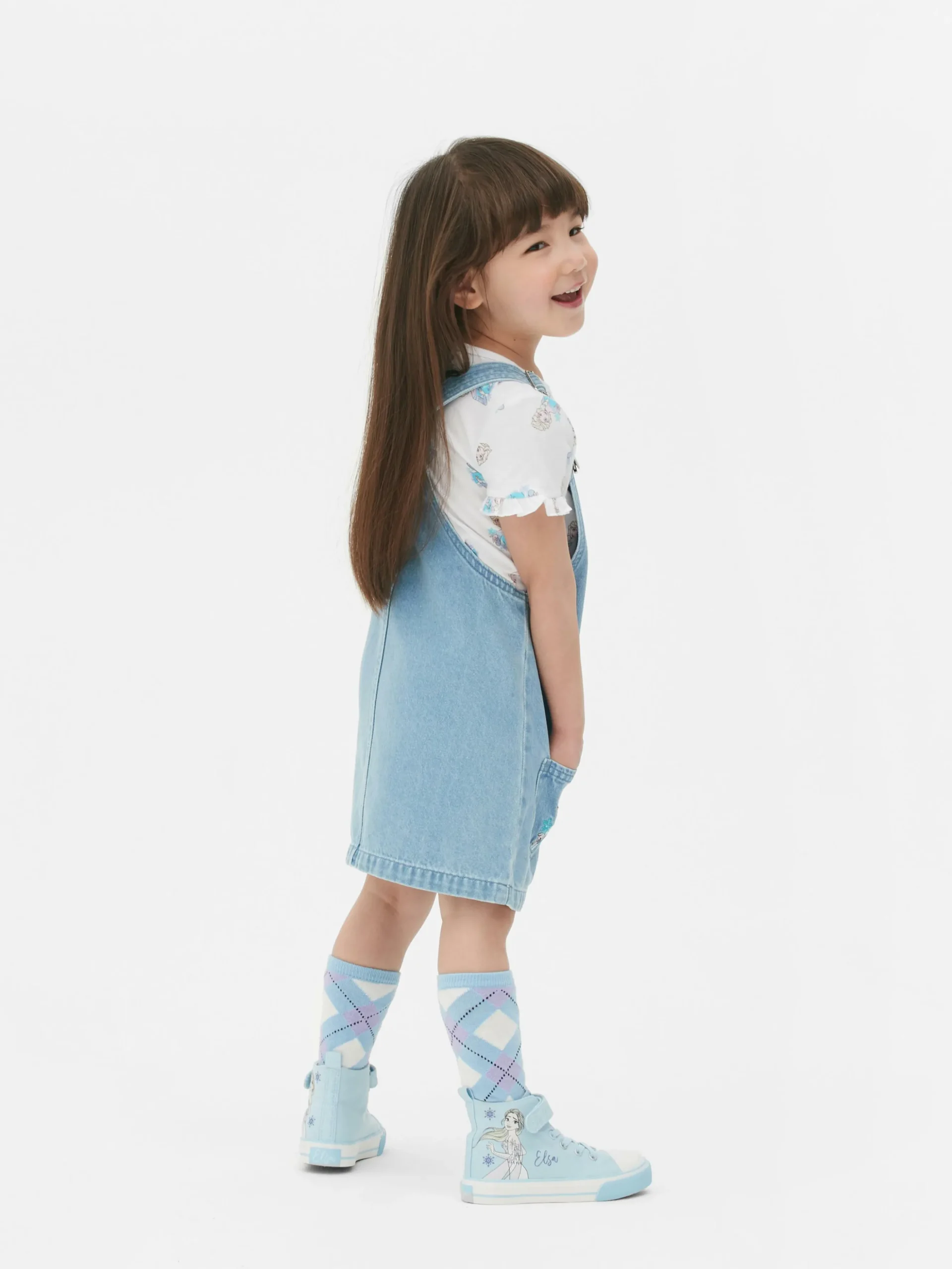 Conjunto Vestido Macacão E Camisa Frozen Da Disney