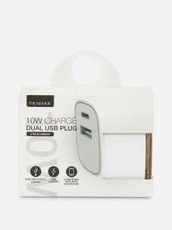 Ficha Dois Pinos USB Dupla 10 W