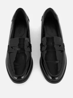 Loafers Ranhura Imitação Pele