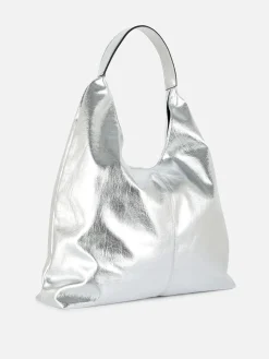 Mala Shopper Imitação Pele Metalizada