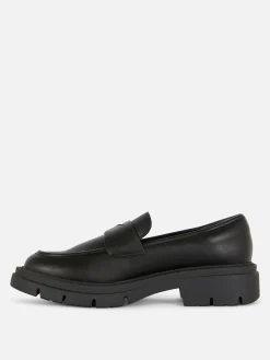 Mocassins Sola Grossa Imitação Pele