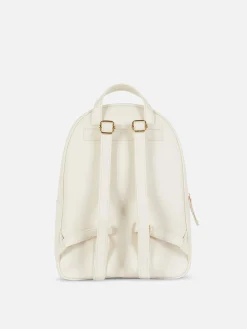 Mochila Acolchoada Imitação Pele