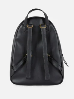 Mochila Acolchoada Imitação Pele