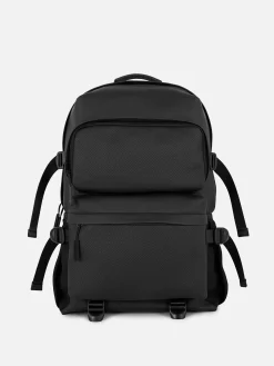 Mochila Multibolsos Revestida A Borracha