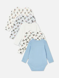 Pack 5 Babygrows Disney Mickey Mouse & Friends