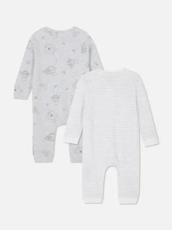 Pack 2 Babygrows Disney Winnie The Pooh