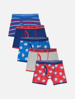 Pack 5 Boxers Gráfico Futebol
