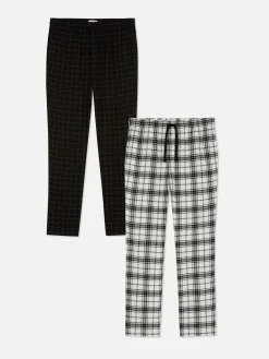 Pack 2 Calças Pijama Xadrez Escovadas